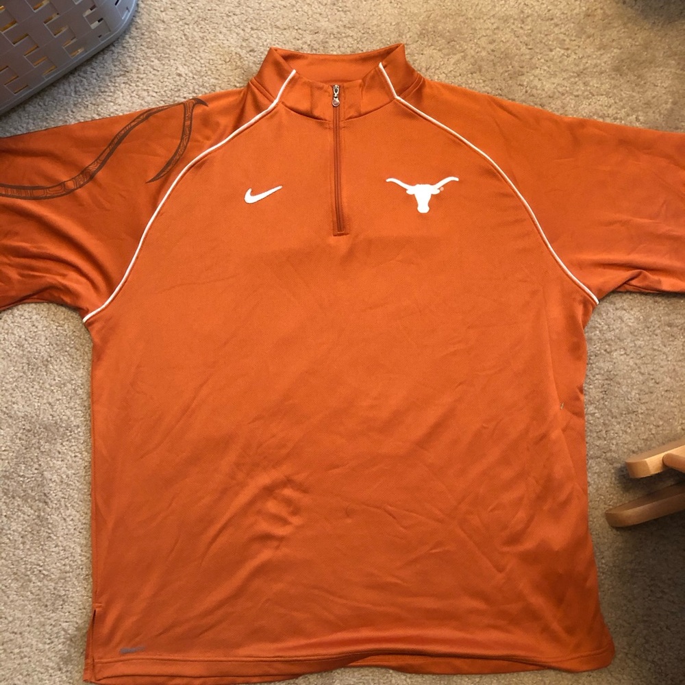 Nike Dri- Fir Texas Longhorns short sleeve zip up